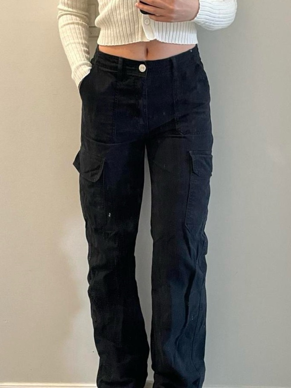 Zara Black Cargo Pants